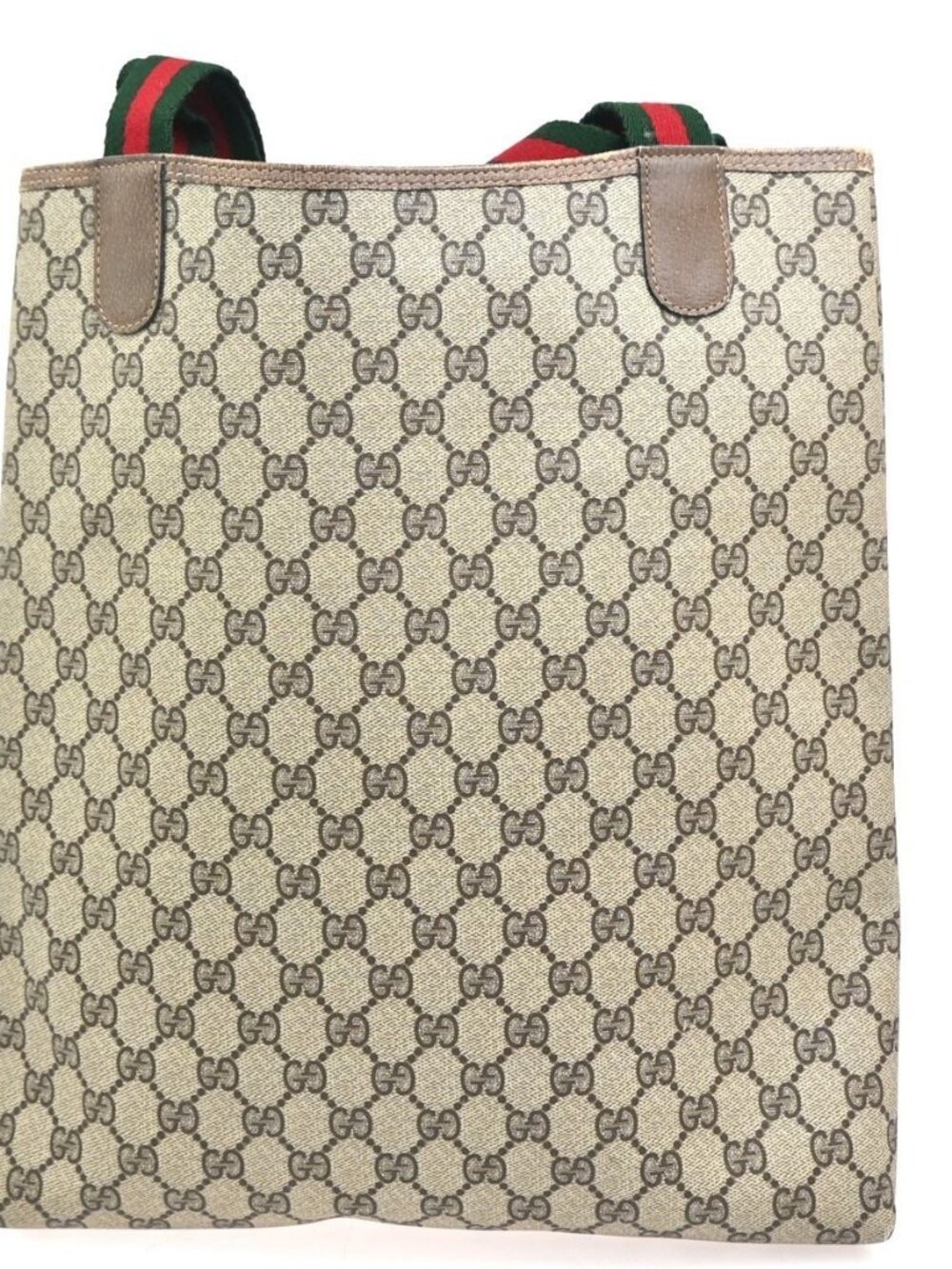 GUCCI Logo Sherry GG Pattern Shoulder Bag PVC Leather Brown Italy 63ZA361 - Picture 3 of 14